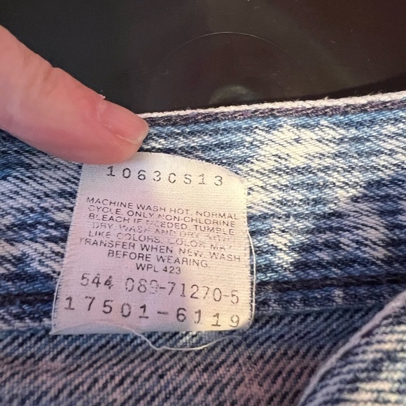 RARE Vintage 80’s High Waist 501 Button Fly Acid Wash Levi’s USA 11 - Picture 7 of 8